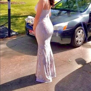 Cream formal long dress size small